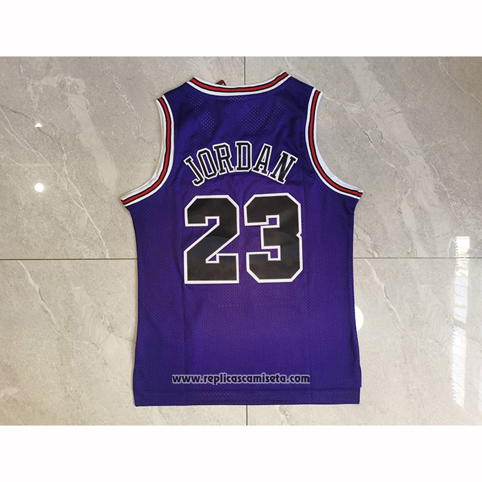 Camiseta Chicago Bulls Michael Jordan NO 23 Mitchell & Ness 1997-98 Violeta